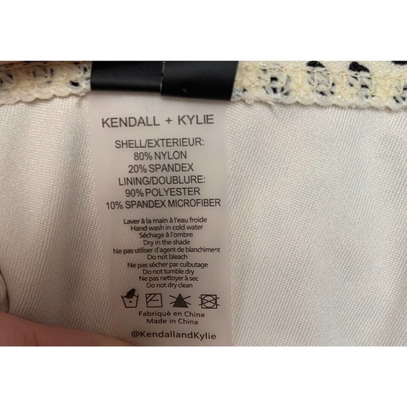 Kendall + Kylie One shoulder Top, Bottom Animal Dot Print Bikini Sz. XL Mob Wife - Picture 10 of 12